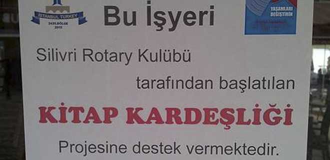 Rotary Kitap Kardeşliği Projesi Silivri Vitrinlerinde