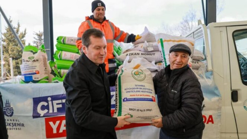 SİLİVRİ’DE ÇİFTÇİYE TOHUM DESTEĞİ